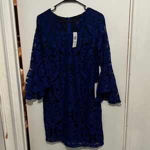 MSK Royal Blue Long Sleeve Dress